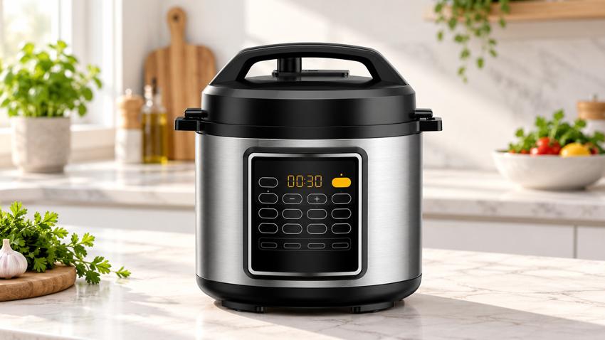 Olla multifunción en una cocina