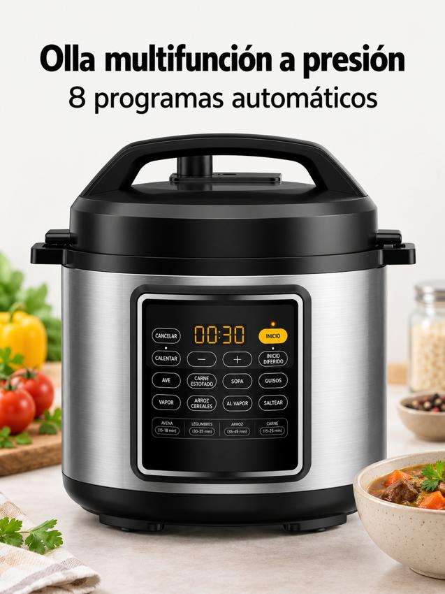 Olla multifunción a presión de 6 L