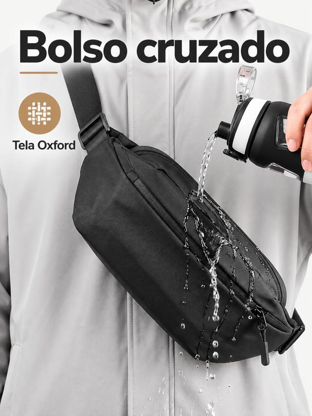 Bolso de cintura negro para hombre